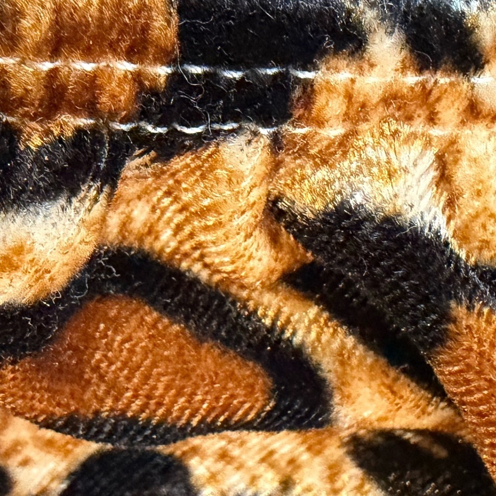 Leopard Print Velvet Bikini with Gold Bow Accent on Top & Behind! - Picture 2 of 11